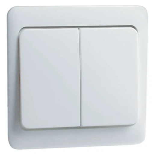 Peha klemwip serie hotel dubbel pulsdrukker aan / uit tweedelige wip RAL 1013 00176511