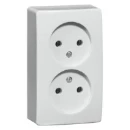 Peha Wandcontactdoos 2-polig opbouw 16A 250V Zonder beschermingscontact Glanzend crèmewit (elektrowit) RAL 1013 IP20 00425021