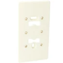 Attema TMS bodemplaat schakelmateriaal cremewit / elektrowit 2-voudig Horizontaal en verticaal Mat wit RAL 1013 AT1385