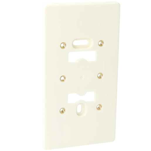 Attema TMS bodemplaat schakelmateriaal cremewit / elektrowit 2-voudig Horizontaal en verticaal Mat wit RAL 1013 AT1385