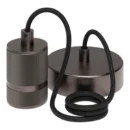 Calex Fixtures E27 pendelarmatuur gun metal grijs IP20 142910