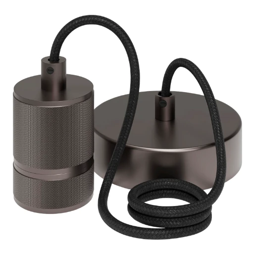 Calex Fixtures E27 pendelarmatuur gun metal grijs IP20 142910