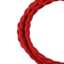Bailey TEXTIELSNOER GEDRAAID ROOD 3 METER 2X0,75MM2 KOPERDRAAD MET TEXTIEL COATING STRIJKIJZER STOFKABEL