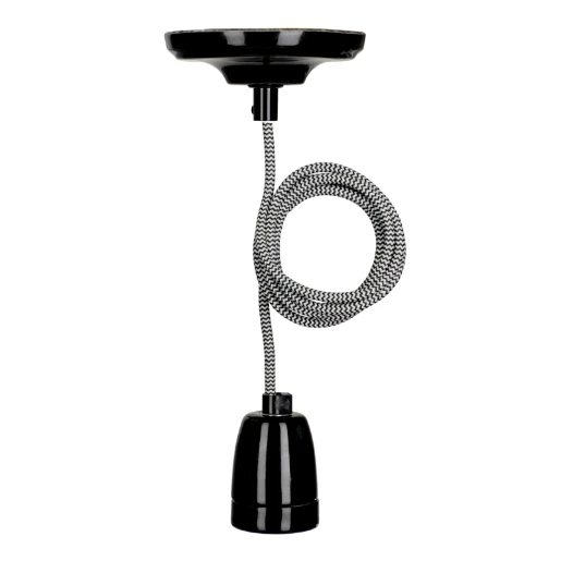 Bailey BaiLum pendant E27 pendelarmatuur york mm zwart IP20 141474