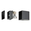 Bailey BaiLum GU10 buitenverlichting wandarmatuur d-vorm 81x68mm >80° - Schroefklem IP44 antraciet 145109