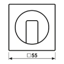 Jung A range Afdekking A500 draaiknop zwart RAL 9005 A1541SW