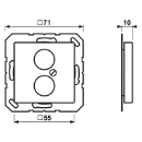 Jung AS range centraalplaat voor bnc a(s)500 Luidsprekeraansluiting 1 connector Zonder label wit A562