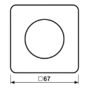 Jung CD range afdekking bedieningselement draaiknop zwart RAL 9005 CD1740SW