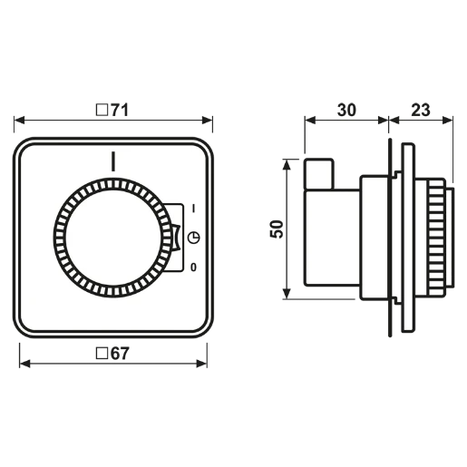 Jung Schakelklok CD500 wit