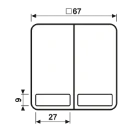 Jung CD range schakelwip cd500 tweedelige wip wit RAL 1013 CD595NA