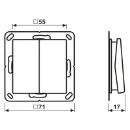Jung A range Bluetooth laag energie wandzender 4-kanalen Wit BLEA595WW