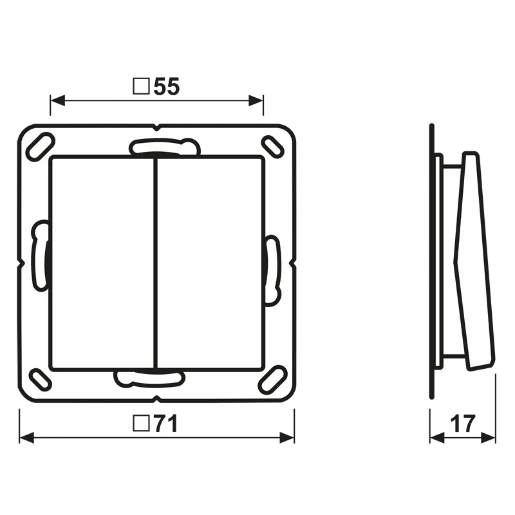 Jung A range Bluetooth laag energie wandzender 4-kanalen Wit BLEA595WW