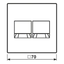 Jung LS range centraalplaat- (onderdeel) afdekking ls990 Modular-Jack 2 connectoren Zonder label wit LS1969-2WEWW