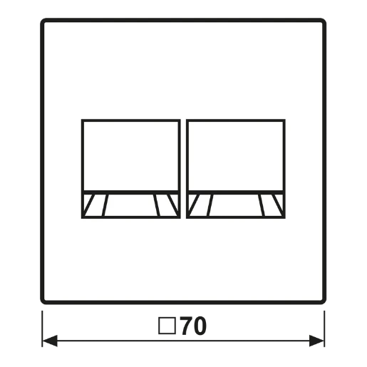 Jung LS range centraalplaat- (onderdeel) afdekking ls990 Modular-Jack 2 connectoren Zonder label wit LS1969-2WEWW