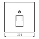 Jung LS range centraalplaat ls990 UAE/IAE 1 connector Zonder label wit LS969-1UAWW