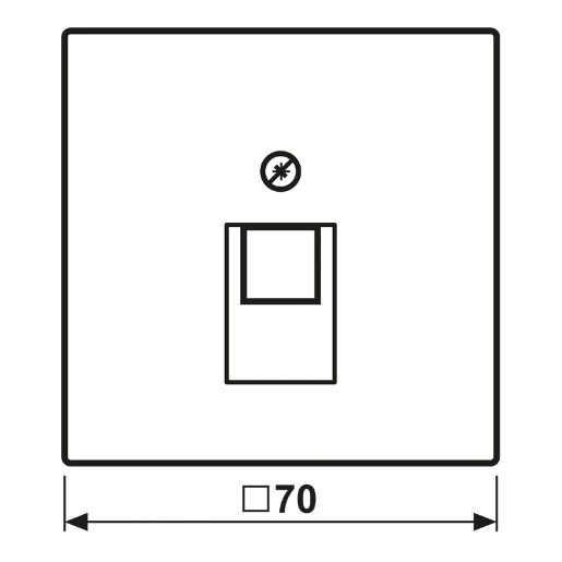 Jung LS range centraalplaat ls990 UAE/IAE 1 connector Zonder label wit LS969-1UAWW
