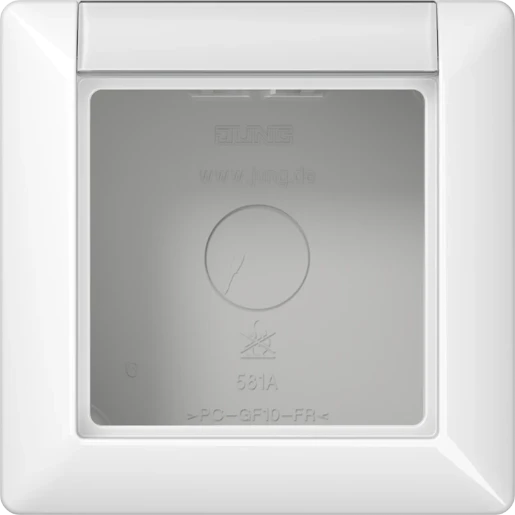 Jung AS range opbouwkap a(s)500 1-voudig wit Horizontaal en verticaal AS581ANAWW