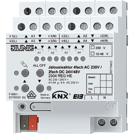 Jung KNX jaloezieactor 4x230VAC/2x24VDC