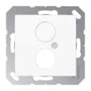Jung AS/A range centraalplaat bnc-contactdozen a(s)500 Luidsprekeraansluiting 1 connector Zonder label wit A562WW