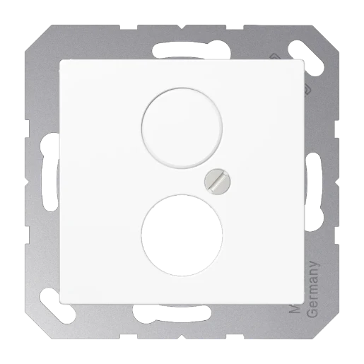 Jung AS/A range centraalplaat bnc-contactdozen a(s)500 Luidsprekeraansluiting 1 connector Zonder label wit A562WW