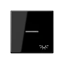 Jung A range Bedieningselement A500 enkele drukker zwart RAL 9005 A590KO5LSW