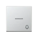 Jung A range Bedieningselement A500 enkele drukker aluminium RAL 9006 A590KO5KAL