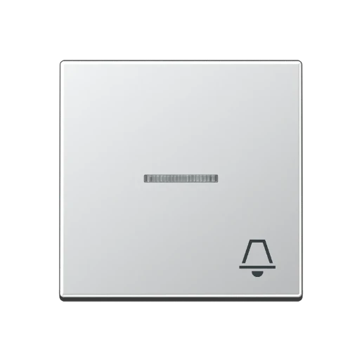 Jung A range Bedieningselement A500 enkele drukker aluminium RAL 9006 A590KO5KAL