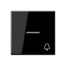 Jung A range Bedieningselement A500 enkele drukker zwart RAL 9005 A590KO5KSW
