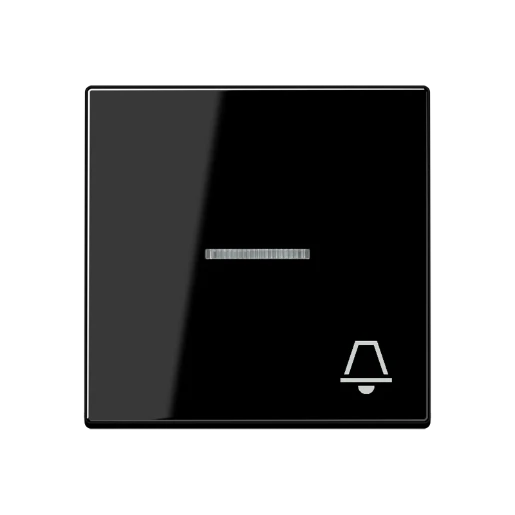 Jung A range Bedieningselement A500 enkele drukker zwart RAL 9005 A590KO5KSW