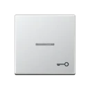 Jung A range Bedieningselement A500 enkele drukker aluminium RAL 9006 A590KO5TAL