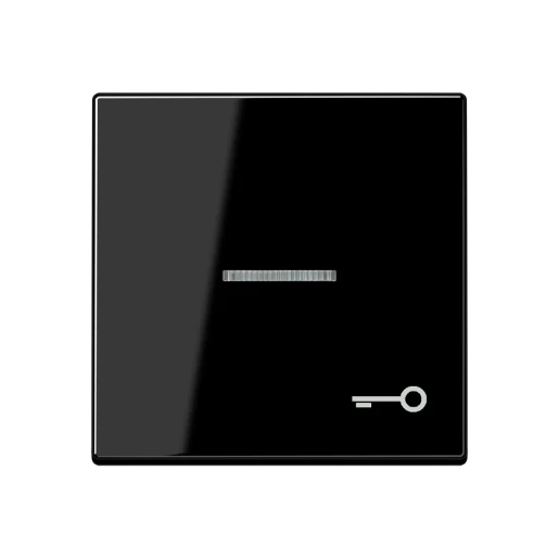 Jung A range Bedieningselement A500 enkele drukker zwart RAL 9005 A590KO5TSW