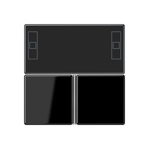 Jung A range tastafdekking a/as knx zwart RAL 9005 A4093TSASW