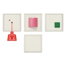 Jung LS range noodoproepset ls990 compleet set compleet 71x71mm wit NRSLS0834