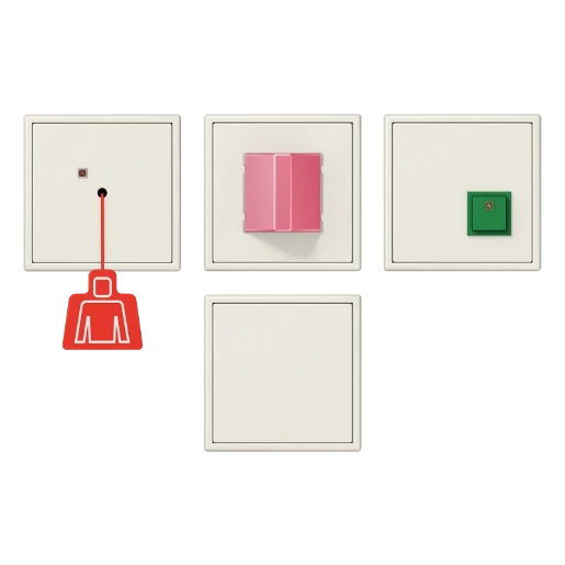 Jung LS range noodoproepset ls990 compleet set compleet 71x71mm wit NRSLS0834