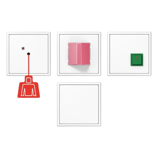 Jung LS range noodoproepset ls990 compleet set compleet 71x71mm wit NRSLS0834WW