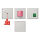 Jung LS range miva noodoproepset ls990 compleet set compleet 71x71mm grijs NRSLS0834LG