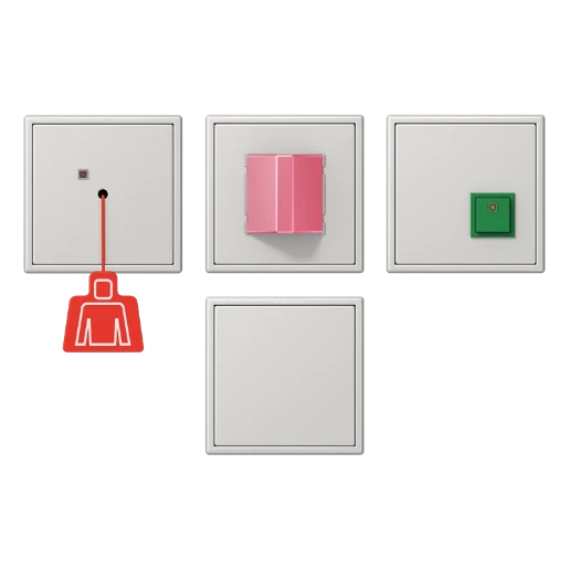 Jung LS range miva noodoproepset ls990 compleet set compleet 71x71mm grijs NRSLS0834LG