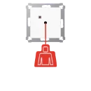 Jung AS range miva nood trekschakelaar a(s)500 trekcontact 55x55mm wit IP20 NRSAS0834ZTWW