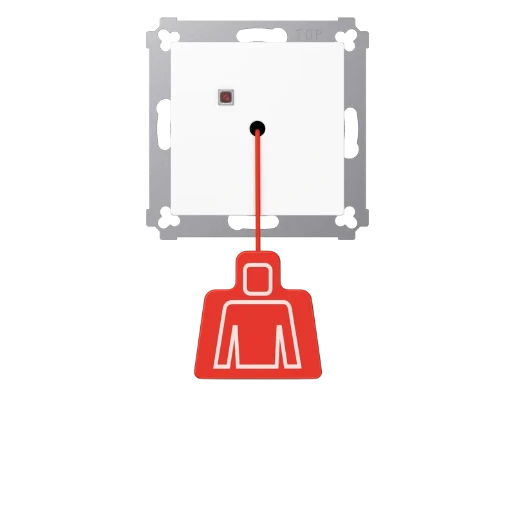 Jung AS range miva nood trekschakelaar a(s)500 trekcontact 55x55mm wit IP20 NRSAS0834ZTWW