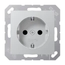 Jung A range Wandcontactdoos A500 inbouw 16A 250V RA Mat aluminium RAL 9006 IP20 A1520NAL