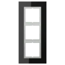 Jung LS range Afdekraam 3-voudig Horizontaal en verticaal Zwart RAL 9005 IP2X LSP983GLSW