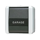 Jung WG 800 wipschakelaar met onderkast Wisselschakelaar opbouw 10AX grijs RAL 7035 IP44 806NAW