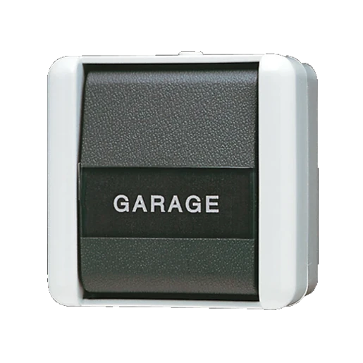 Jung WG 800 wipschakelaar met onderkast Wisselschakelaar opbouw 10AX grijs RAL 7035 IP44 806NAW