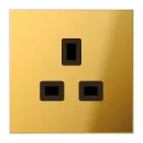 Jung LS range Wandcontactdoos inbouw 13A 250V British Standard KV Glanzend goud RAL IP2X GO3521