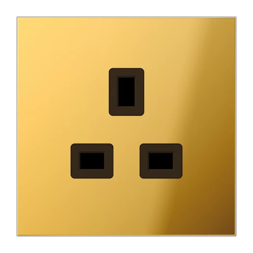 Jung LS range Wandcontactdoos inbouw 13A 250V British Standard KV Glanzend goud RAL IP2X GO3521