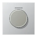 Jung LS range afdekking + lens ls990 knx draaiknop aluminium RAL 9006 AL1940KO5