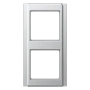 Jung A range afdekraam a500 2-voudig Horizontaal en verticaal Aluminium IP44 A582AL