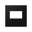 Jung A range afdekking usb-laadcontactdoos a500 centraalplaat zwart RAL 9005 A1569USBSWM