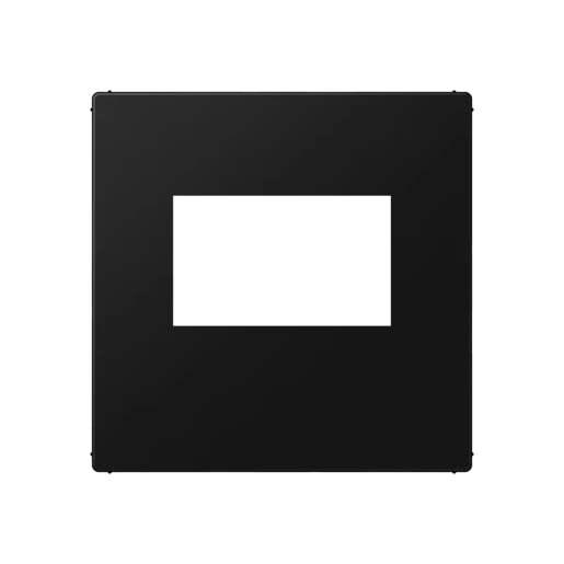 Jung A range afdekking usb-laadcontactdoos a500 centraalplaat zwart RAL 9005 A1569USBSWM