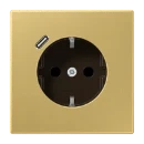 Jung LS range wandcontactdoos klassiek inbouw 16A 250V RA KV Mat messing RAL IP20 ME1520-18CC